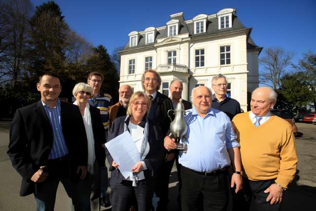 v.l.: Kai von Schoenebeck, Lieselotte Rodenkirchen, Uwe Boelken, Curt Hondrich, Birgitt Färber, Ernst Müller, Eberhard Kratz, Heinrich Witprächtiger, Joachim Koehler, Hans-Josef Rupprecht